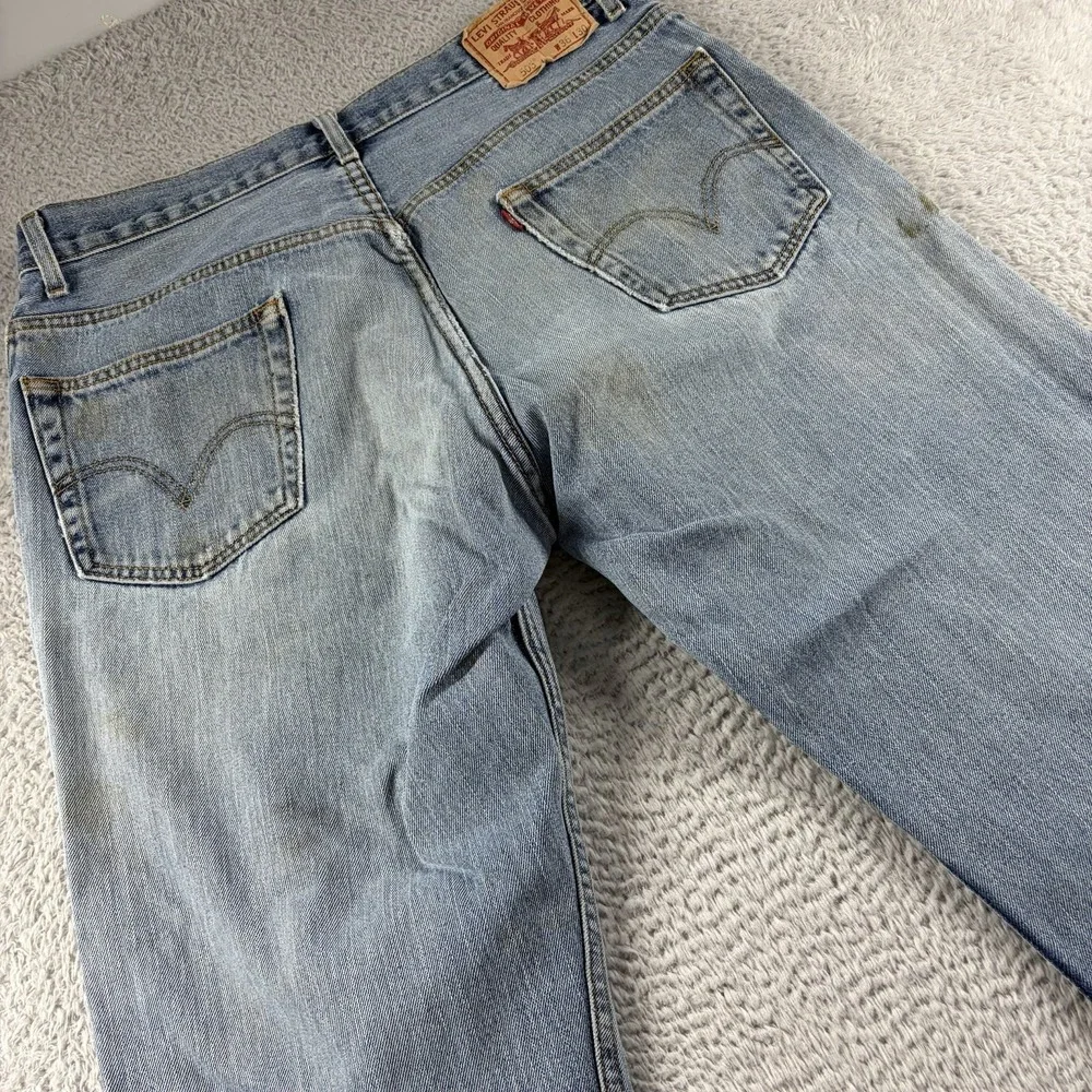 Vintage Levi 505 Jeans Mens 36x30 (Fits 32x28) Regular Heavily‎ Distressed Stain